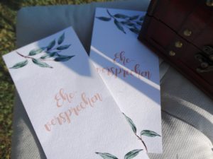 Hochzeitsprogrammblatt- Trauung in der Toskana