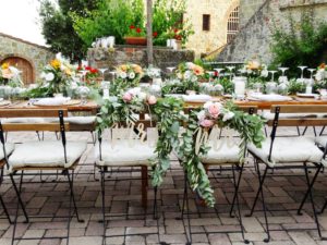 Hochzeitstafel- Trauung in der Toskana